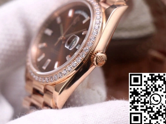 Factory Chocolate Diamond Rolex Dial Day-Date EW M228345RBR-0006 Color 0713